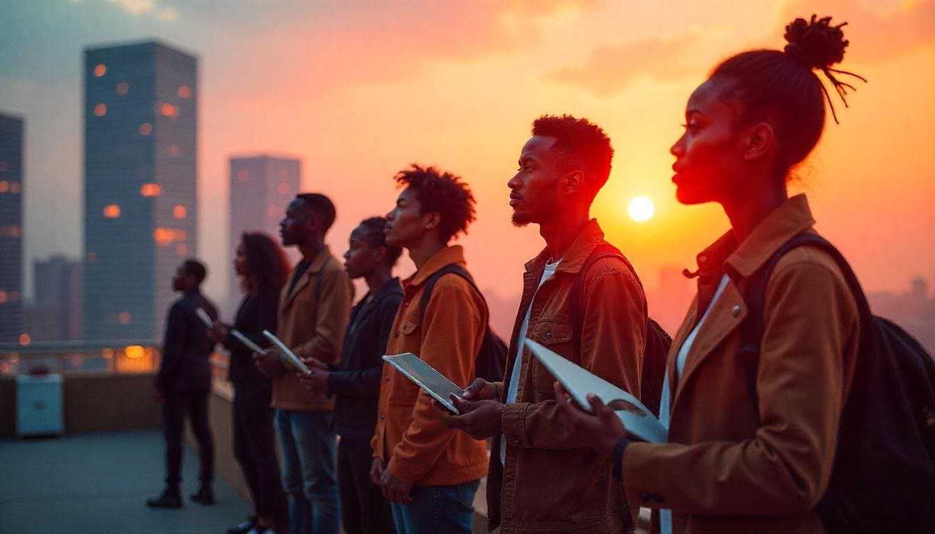 Young Africans seeking opportunities